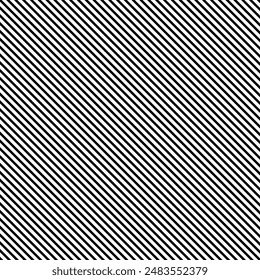 Thin Black Diagonal Lines Seamless Pattern Background Vector Illustration