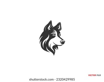 Thin black Logo Icons Of Pets And Veterinary. Fill Symbol Collection. Editable Vector Stroke. Dog Love Heart With Cute Puppy Face Vector Illustration Best Used For Pet Care, Pet Friendly Logo.