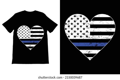 Delgada Línea Azul, La Policía De La Bandera De Los Estados Unidos Vive Con El Diseño Del Vector De Camisetas, Las Vidas Azules Importan, La Camiseta Azul, 