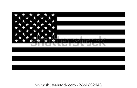 Thin Blue Line American Flag – Black and White USA Police Tribute Design