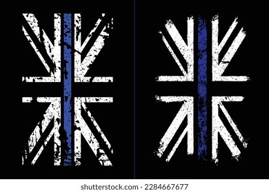 Thin Blue Line British Flag Design