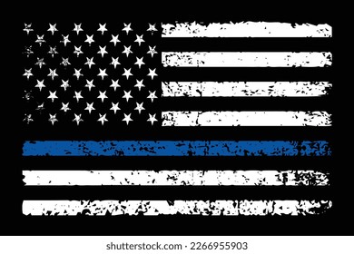 Thin Blue Line Flag 4th of July Design