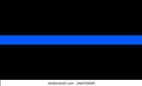 Thin blue line flag - a sign to honor and respect police, army and military officers.