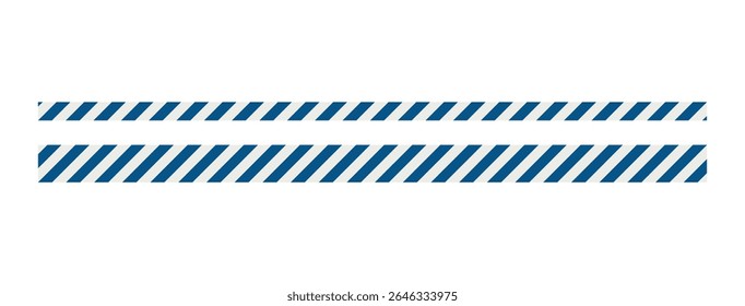 Thin and bold blue white diagonal stripes