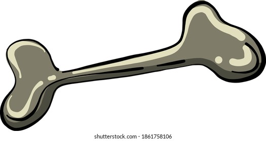 Thin bone, illustration, vector on white background.