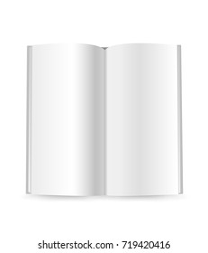 Thin booklet vector mockup isolated on white. Ready for a content