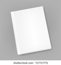 Thin book/magazine template on isolated background. Mockup template ready for design.