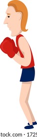 Thin Boxer, Illustration, Vektor auf weißem Hintergrund