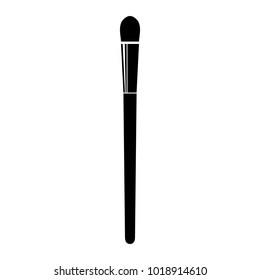 thin  brush for make-up vector icon. Flat design style.