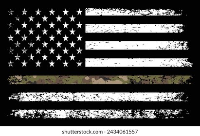 Thin Camo Flag Design Template