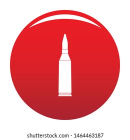 Thin cartridge icon. Simple illustration of thin cartridge vector icon for any design red