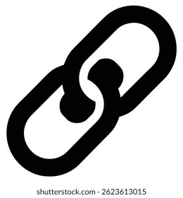 Thin Chain Link Icon for Connectivity