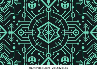 Thin circuit trace lines on technology background. Abstract digital tech background illustration. Electronics and computer technology concept Vector.