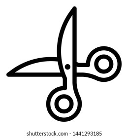 Thin cloth scissors icon. Outline thin cloth scissors vector icon for web design isolated on white background