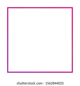 Thin color empty vector frame isolated on white background. Modern design for banner or headline .