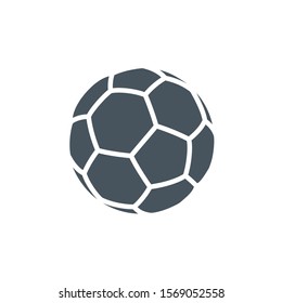 Thin contour lines icon soccer ball for playing football isolated on white background. Modern design minimalistic style black and white outline sign classic leather soccer ball.