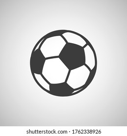 Thin contour lines icon soccer ball for playing football isolated on white background. Modern design minimalistic style black and white outline sign classic leather soccer ball.