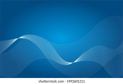 thin curved lines like mesh on blue background, gradient and curved lines