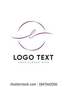 Una delgada y delicada y alegre y elegante letra manuscrita tipo L plantilla de logotipo, logotipo vector para identidad empresarial y de empresa 