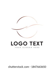 A thin delicate and joyful elegant handwritten letter type E logo template, Vector logo for business and company identity 