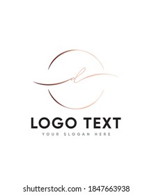 A thin delicate and joyful elegant handwritten letter type D logo template, Vector logo for business and company identity 