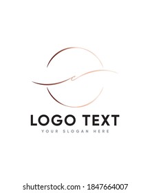 A thin delicate and joyful elegant handwritten letter type C logo template, Vector logo for business and company identity 