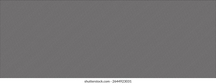 Thin diagonal line seamless pattern. Repeated fine slash lines background. Pinstripe wallpaper. Black and white tilted slanted strip backdrop. Repeating oblique linear texture overlay