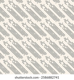 Thin Diagonal Lines Minimalism. Seamless Black diagonal lines pattern. Dashed Lines Seamless Striped Slanting Background. EPS vector illustration