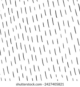 Thin diagonal pencil short lines seamless pattern. Hand drawn doodle texture with tiny brush strokes. Sketch pencil vertical stripes seamless background. Vector freehand childish simple texture.