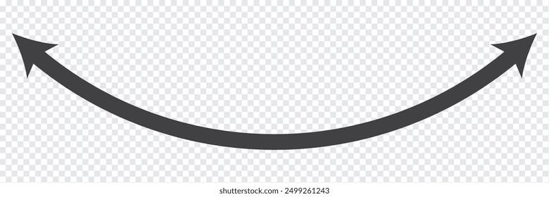Thin Double arrow transparent icon. Double arrow symbol design from Web navigation collection. Black horizontal double arrow. Vector 10 Eps.