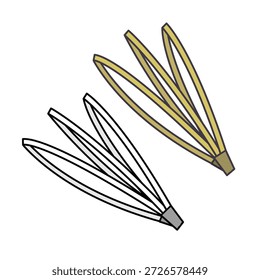 Fitas elásticas faixas de cabelo modelo de maquete vetor ilustração técnica.