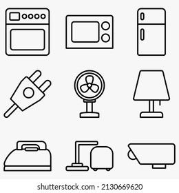 Thin electronic equipment icon. a set of Thin Electronic equipment Icons with diverse and simple designs