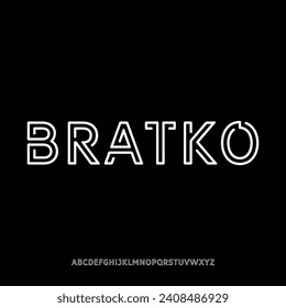 Thin and elegant alphabet vector typeset