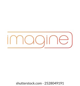 Logotipo de imagem fino e elegante. Imagine conceito em fundo branco