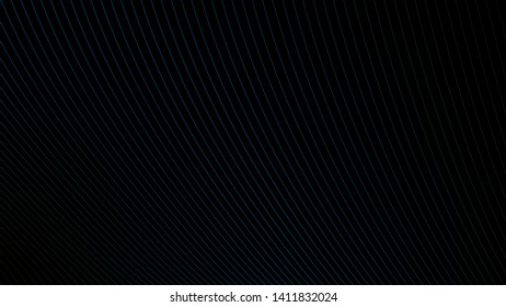 thin flowing light blue lines on a black background. vector