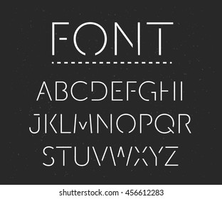 Thin Font Futuristic Font Cosmic Font Stock Vector (Royalty Free ...