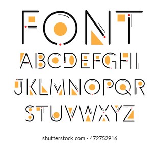 Thin font. Futuristic font. Cosmic Font. Vector alphabet set. Elegant light font. Minimal. Latin alphabet letters