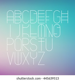 Thin font. Vector illustration EPS 10.