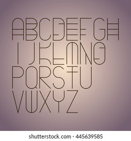 Thin font. Vector illustration EPS 10.