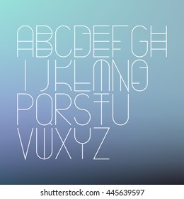 Thin font. Vector illustration EPS 10.