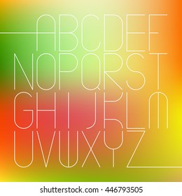 Thin font. Vector illustration EPS 10.
