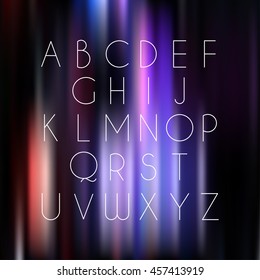 Thin font. Vector illustration EPS 10.