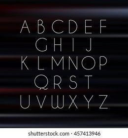 Thin font. Vector illustration EPS 10.