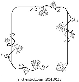 thin frame with leaves