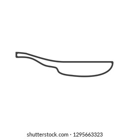 thin frying pan outline icon vector design illustration.