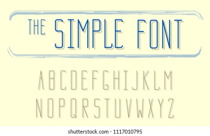 Thin Futuristic Line Stroke Font. Slim Latin English Alphabet Vector Typography on White Background.