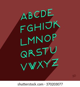 Thin geometry uppercase latin alphabet letters.