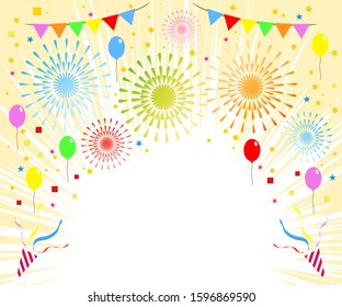 
 Thin gold background material with fireworks, balloons and confetti that can be used for celebrations.
Rectangle size