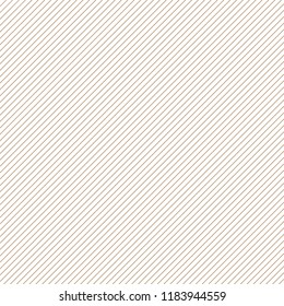 thin gold diagonal stripes on white vector background. Grid template of straight parallel lines.