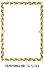 Thin gold graceful vintage framework (vector)